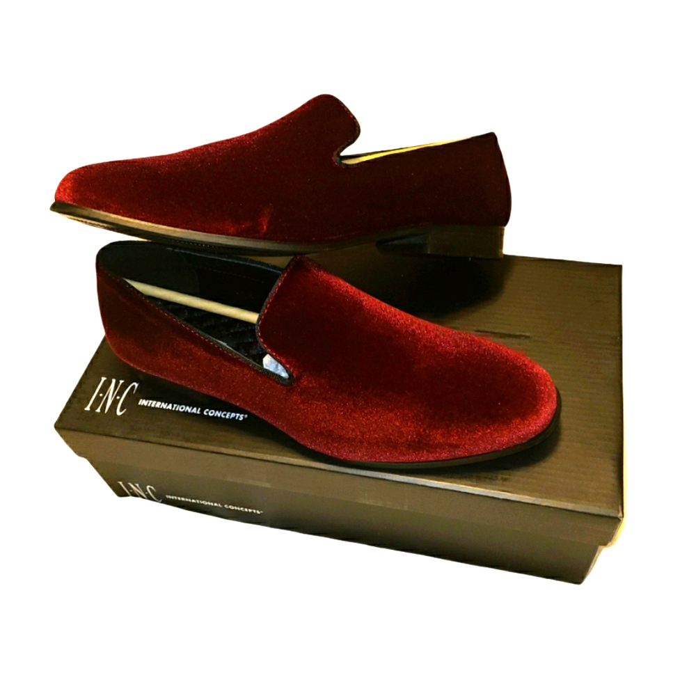 INC Men's Trace Velvet Loafers
